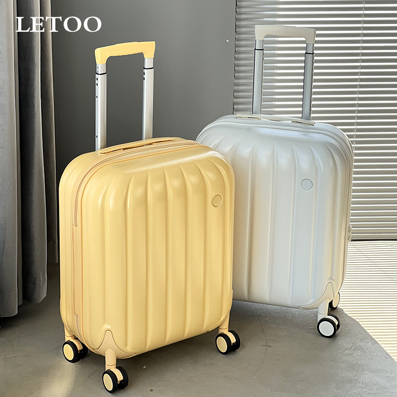 新款高颜值拉杆箱行李箱女20寸登机箱轻便拉链箱旅行箱皮箱密码箱